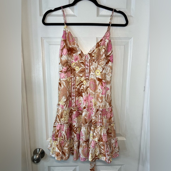 Saints And Secret Cynthia Floral Mini Dress Size Large - Picture 1 of 9